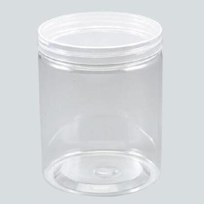 Large Caliber Clear PET Plastic Jars Round transparent Pot Wide Mouth Plastic Food Containers with transparent Screw Cap Lid