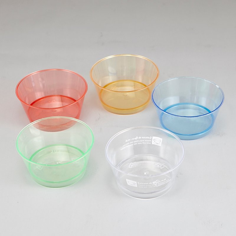 HoChong-Colored Plastic Square Mousse Ice Cream Dessert Cup Five Color Choice