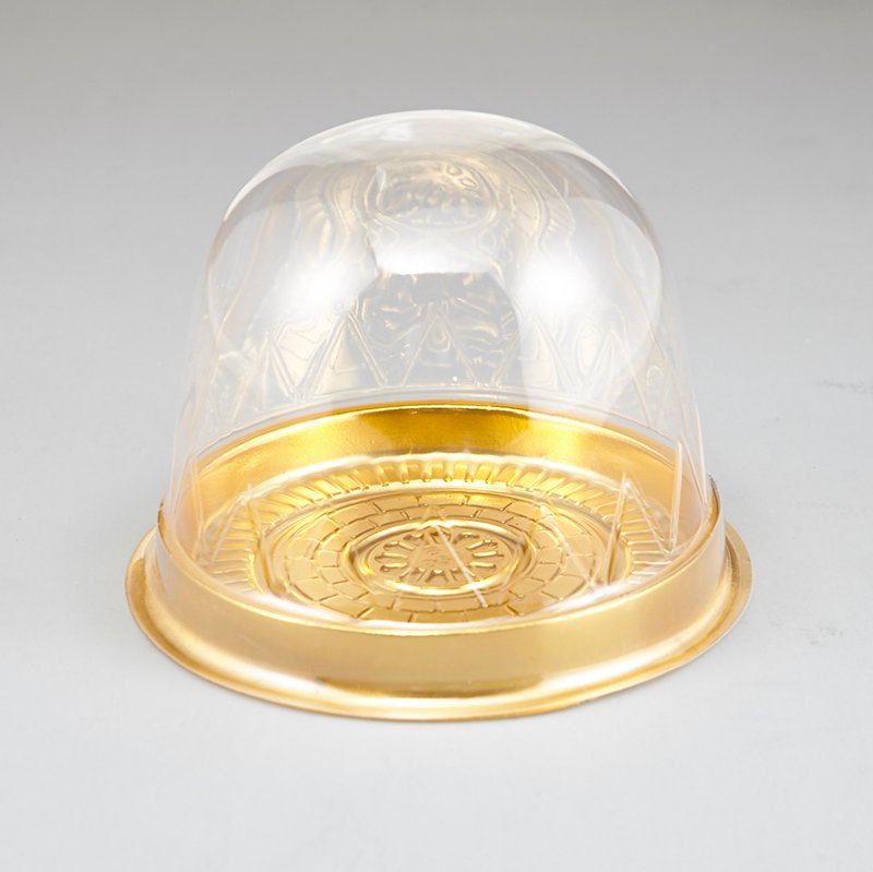 Gold Base & Black Base Dome Cake Container Two Size Take Out Muffin Box
