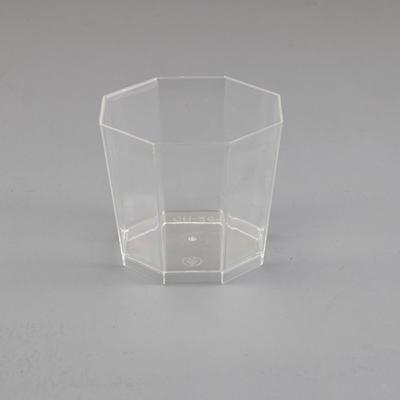 Octagonal Style Clear Plastic Jelly Cup Dessert Cup New
