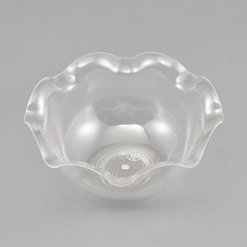 HoChong-Clear Glass Flower Shaped Ice Cream Cup Sundae Bowl Footed Dessert New-1