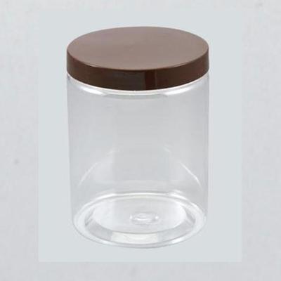 Clear PET Plastic Jars Round transparent Pot Wide Mouth Plastic Food Containers with transparent Screw Cap Lid