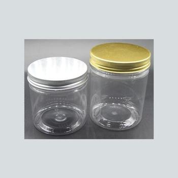 6OZ - 32OZ  BPA free Crystal Clear PET Plastic Jars Round Pot Wide Mouth  Plastic Storage Containers with Screw Cap Lid