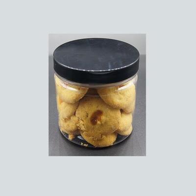 PET Plastic Jars Round transparent Pot  Food Containers with Black Screw Cap Lid