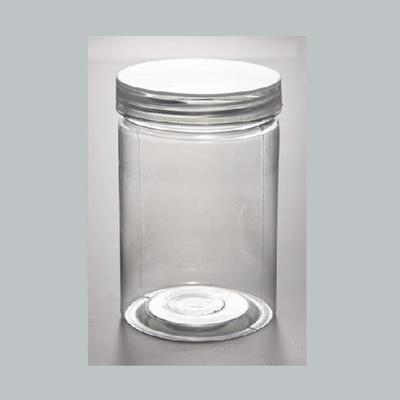 PET Plastic Jars Round transparent Pot  Food Containers with Clear Screw Cap Lid
