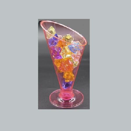 Flower Pot  Shape DIY Baking Plastic Dessert Jelly Cake Yogurt Mousse Cups with optional Lid and Shovel , Assorted colors ,