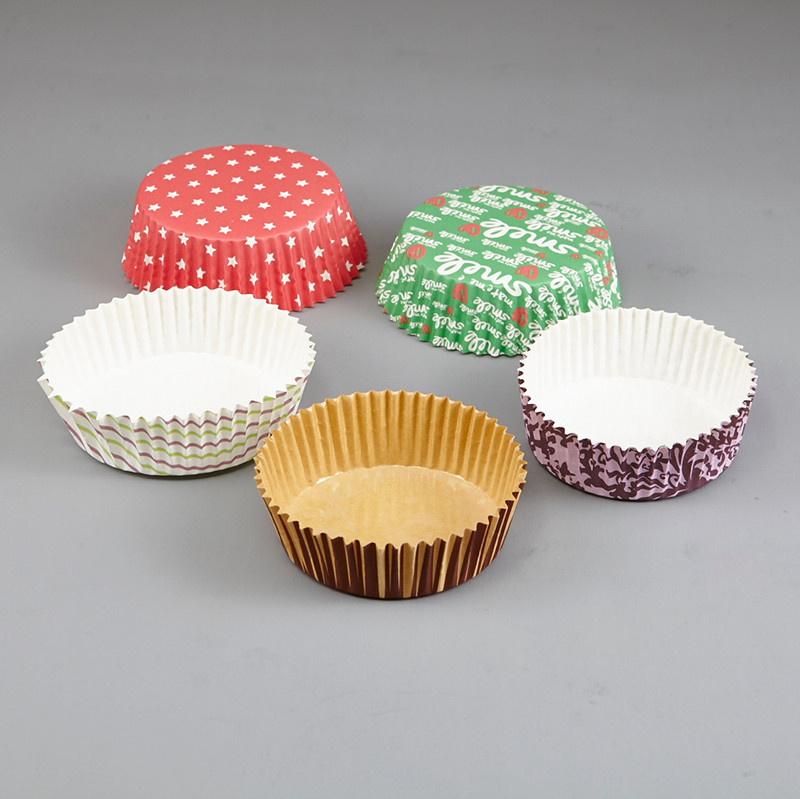 HoChong-Multi-size Eco Friendly Disposable Pet Film Paper Cupcake Bowl Ripple